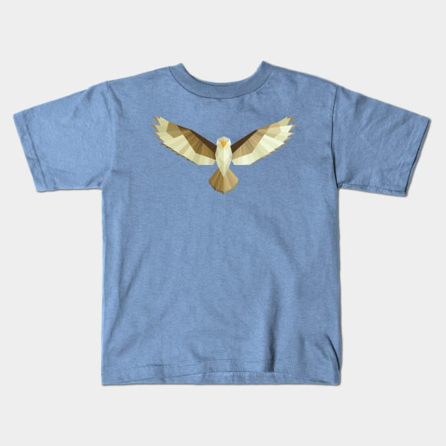 Geometric Hawk Kids T-Shirt by natexopher